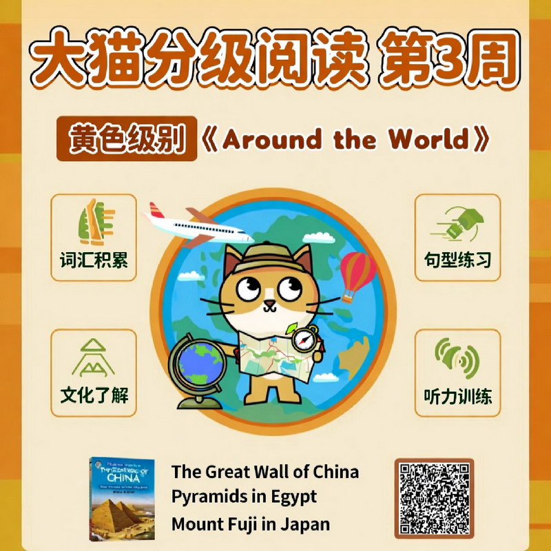 大猫分级阅读第3周：黄色级别《Around the World》