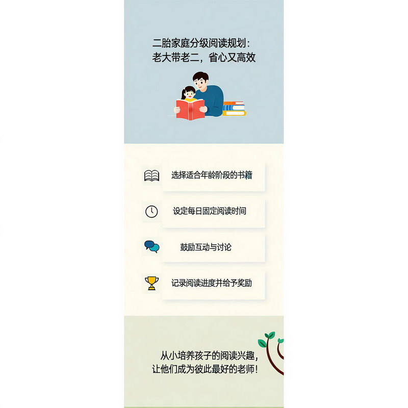 二胎家庭分级阅读规划:老大带老二,省心又高效 二胎家庭分级阅读规划:老大带老二,省心又高效