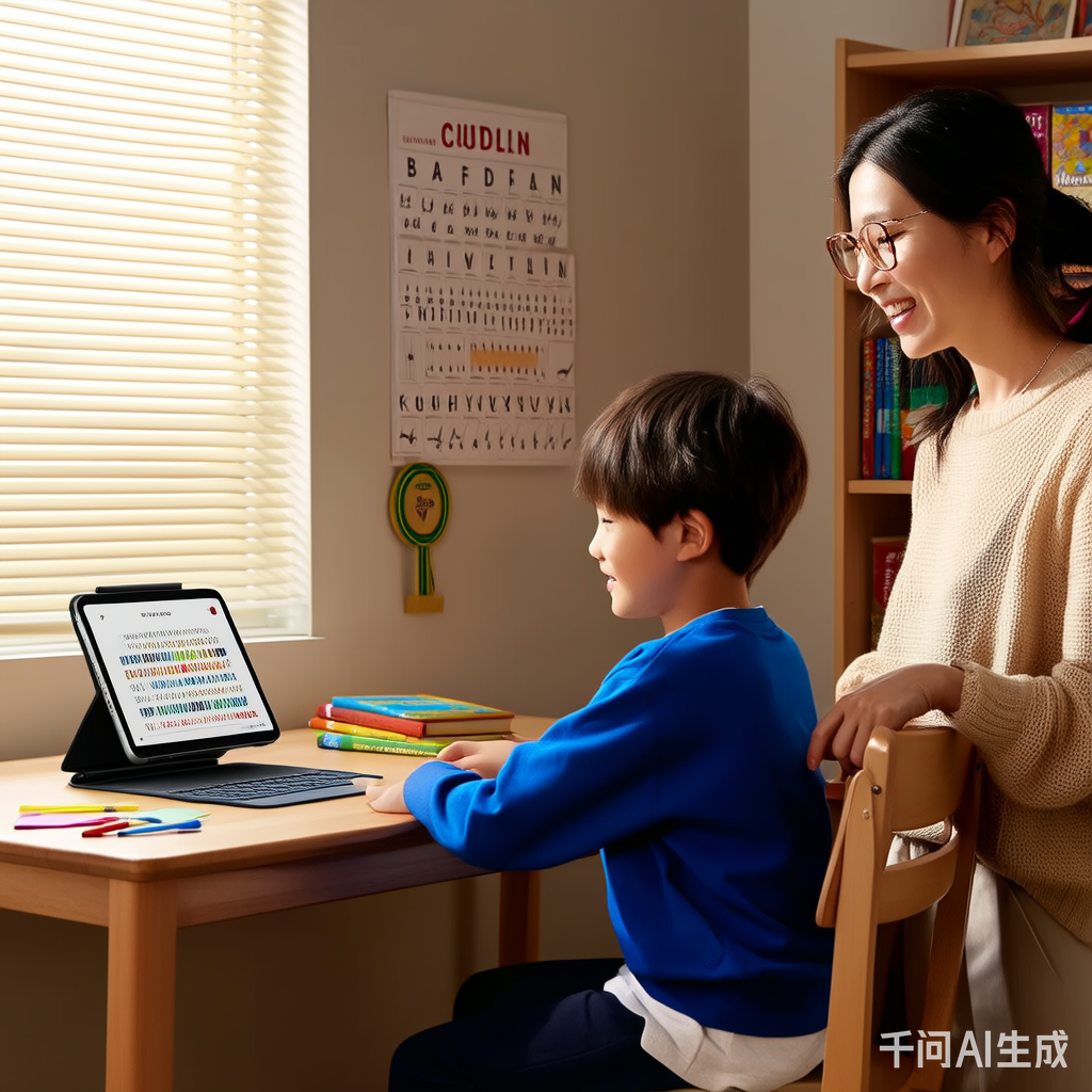 温馨家庭学习场景